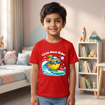 Little Wave Rider Printed Kid's T-Shirt