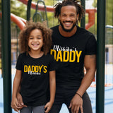 New Born & Baby Clothing | Daddy With customized Baby Name Black Combo | Soft T-shirt