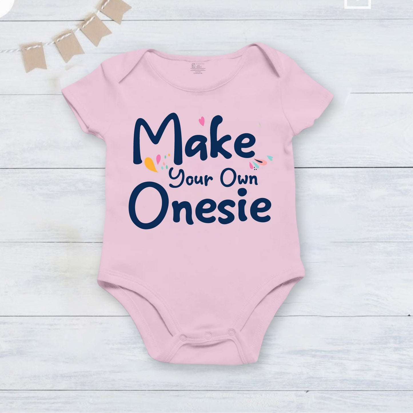 Make Your Own Fully Customized Infant Romper_ Pink Onesie