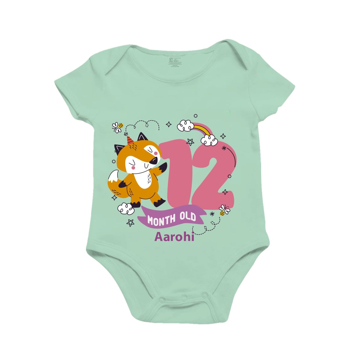 Infant monthly birthday onesie