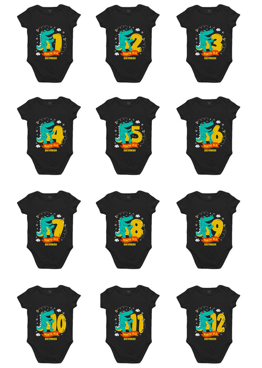 Infant monthly birthday Growing Up in Style Onesie