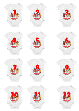 Infant monthly Birthday Bliss Onesie