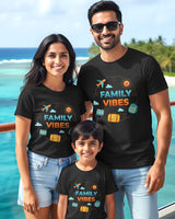 Family Vibes Total Family Twinning Black T-shirt