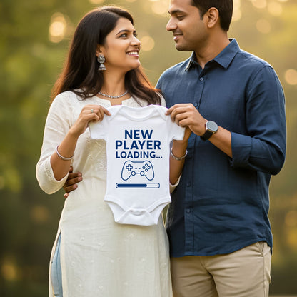 New Player Loading...! infant onesie_ White