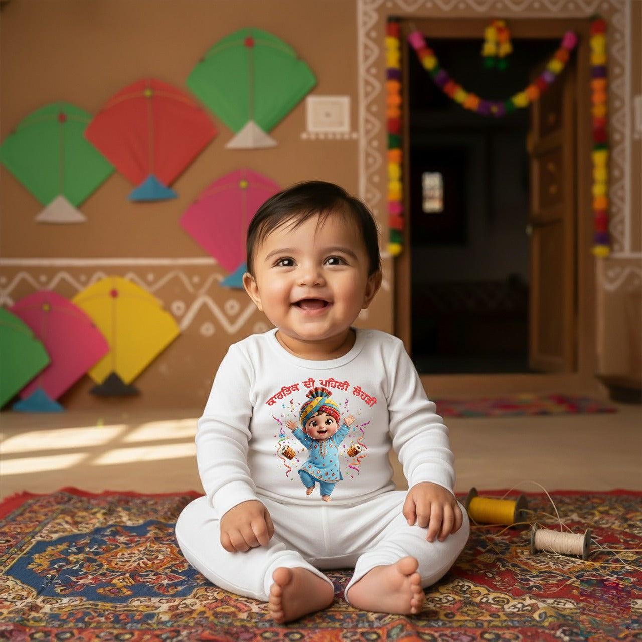 baby first lohri dress full romper 