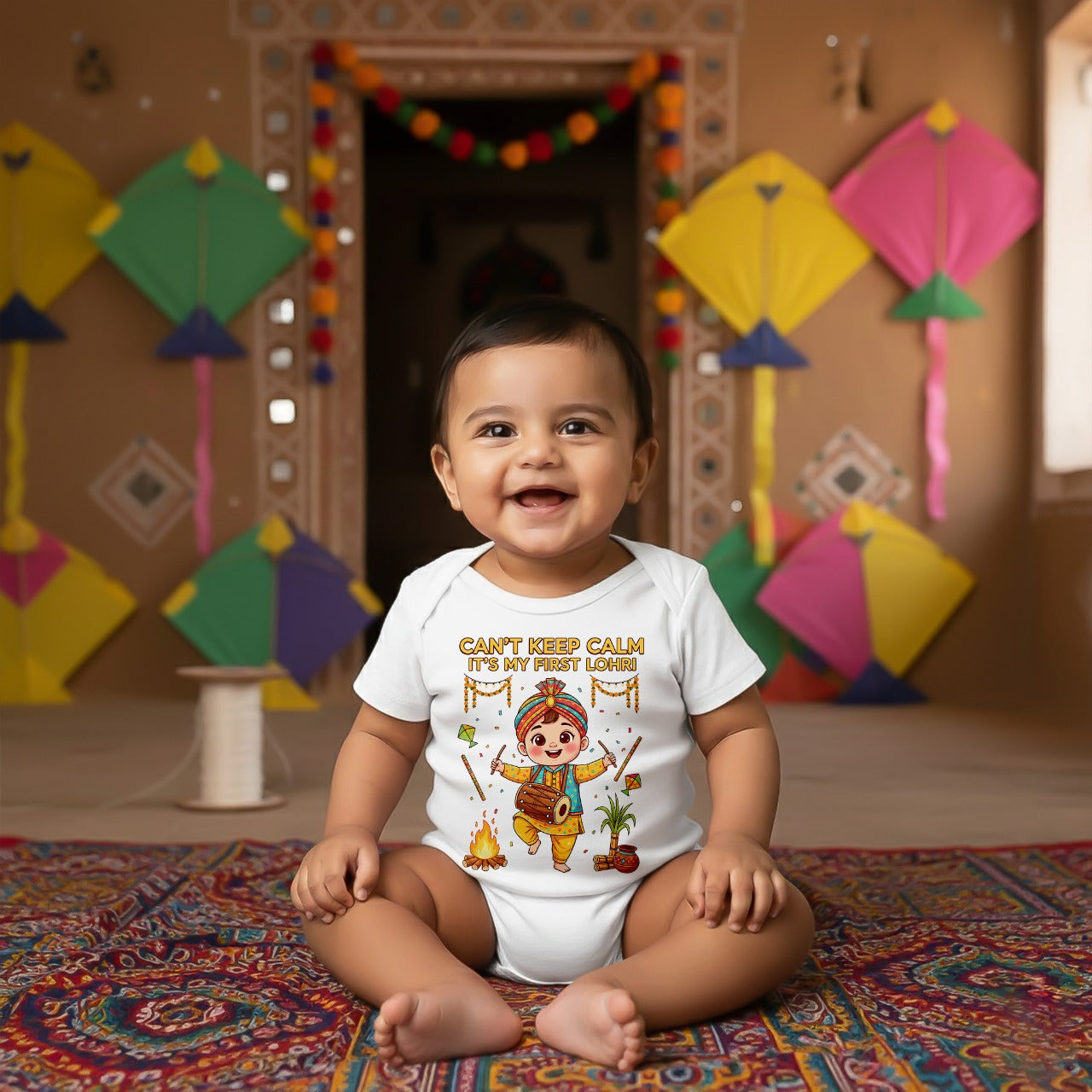 First lohri dress for baby boy 