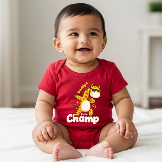 New Born & Baby Clothing | Daddy's Little Champ | Soft Cotton