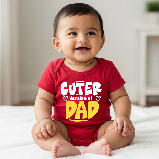 New Born & Baby Clothing | Cuter Version Of Dad Red Dress | Soft Cotton