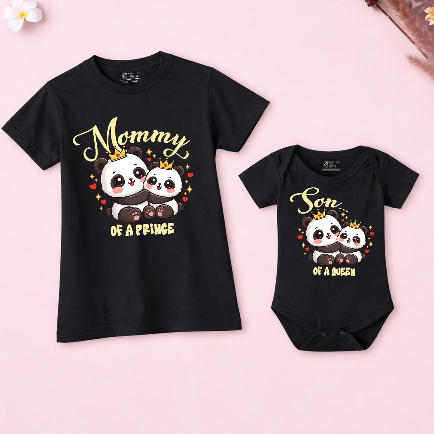 New Born & Baby Clothing | Mommy Of A Prince & Son Of A Queen Combo | Soft Cotton