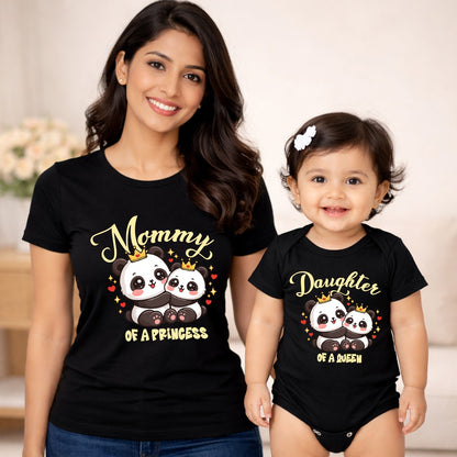 New Born & Baby Clothing | Mommy Of A Princess & Daughter Of A Queen Combo | Soft Cotton