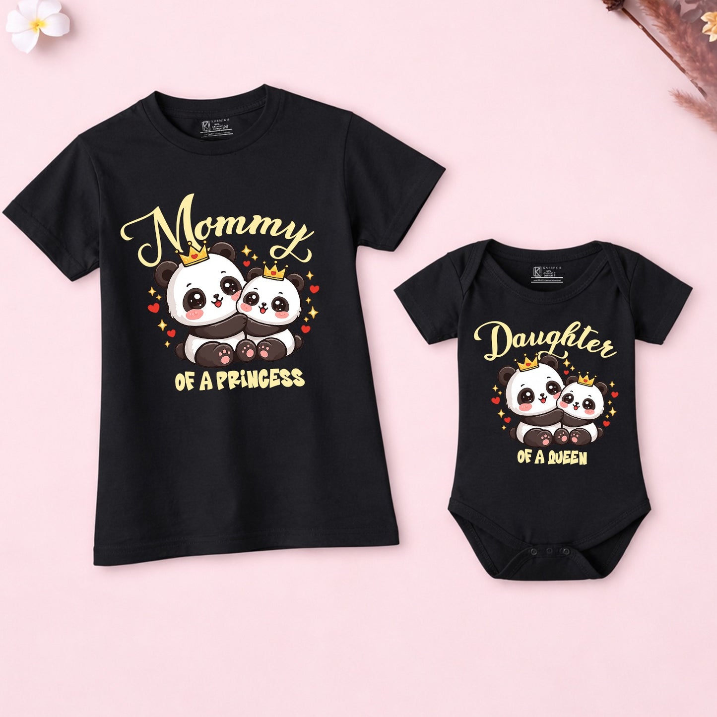 New Born & Baby Clothing | Mommy Of A Princess & Daughter Of A Queen Combo | Soft Cotton