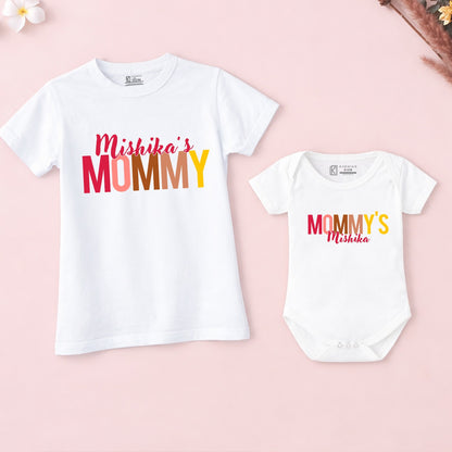 Mommy With Customized Baby Name Mother's Day