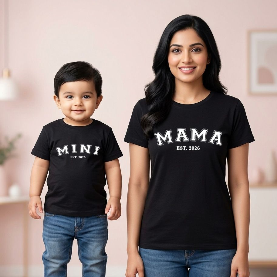 Mama & Mini Black T-shirt Combo