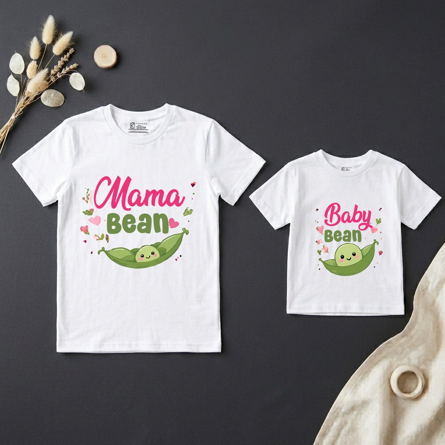 New Born & Baby Clothing | Mama Bean & Baby Bean | Soft Cotton Combo T-shirt