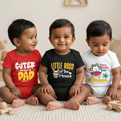 New Born & Baby Clothing | Graphic 3 Colours Soft Cotton Bodysuits | Soft Cotton
