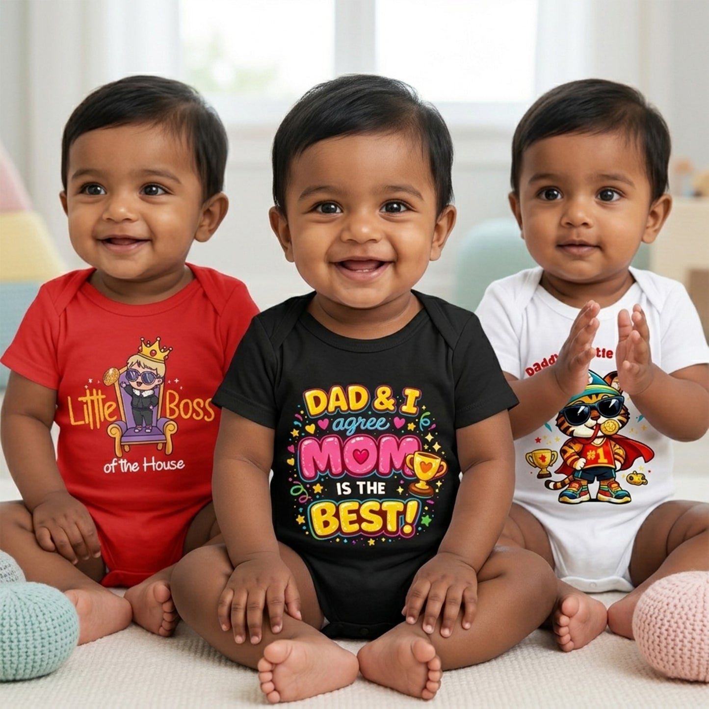 New Born & Baby Clothing | Graphic 3 Soft Cotton Pack Bodysuits | Soft Cotton