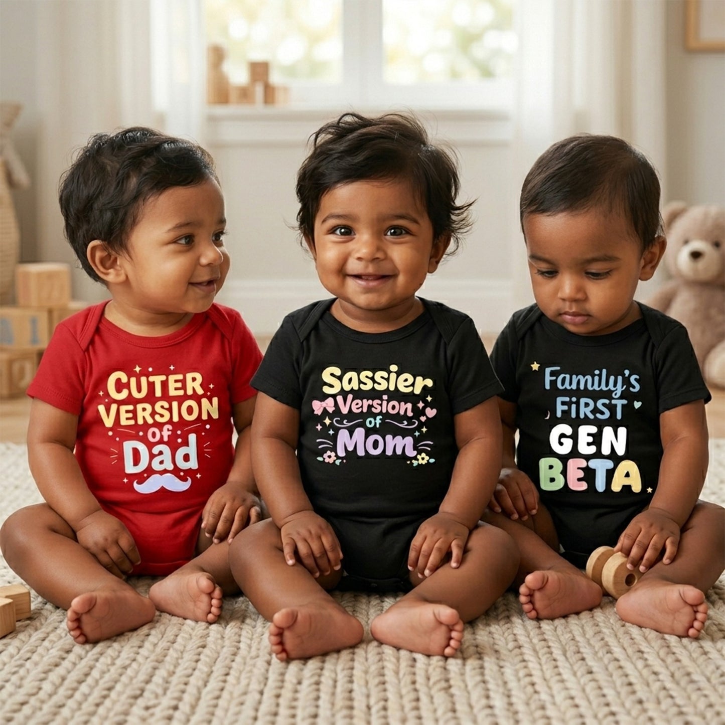 New Born & Baby Clothing | Graphic Colours Soft Cotton 3 Pack Bodysuits | Soft Cotton