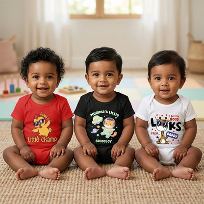 New Born & Baby Clothing | Soft Cotton 3 Pack Bodysuits Graphic Printed | Soft Cotton