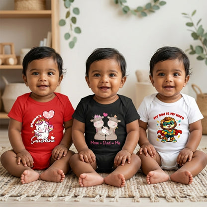 New Born & Baby Clothing | Soft Cotton Pack Bodysuits Graphic Printed Combo | Soft Cotton