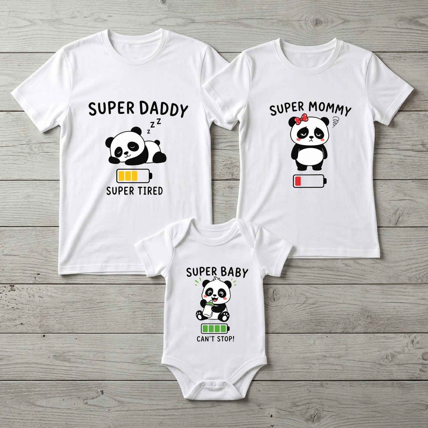 New Born & Baby Clothing | Super Family T-shirts & Bodysuite White Combo | Soft Cotton