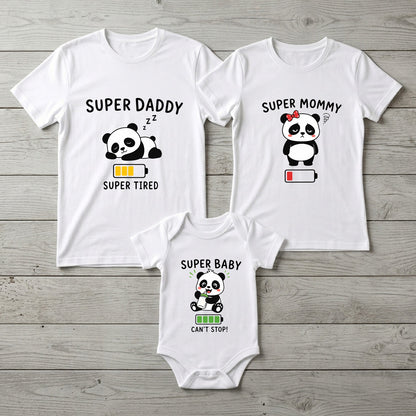 New Born & Baby Clothing | Super Family T-shirts & Bodysuite White Combo | Soft Cotton