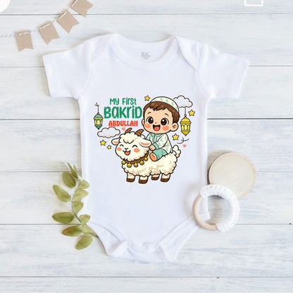 Newborn & Baby Clothing | My First Bakrid  Dress With Personalized Baby Boy Name Boy Graphic | Soft Cotton
