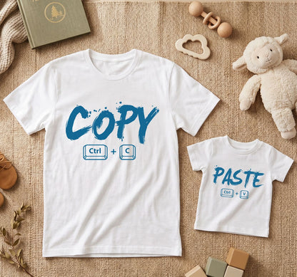 New Born & Baby Clothing | Copy Paste Twinning Sets T-shirt White | Soft T-shirt
