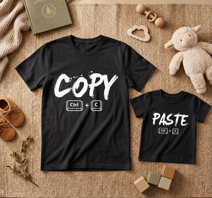 New Born & Baby Clothing | Copy Paste Twinning Sets T-shirt Black | Soft T-shirt