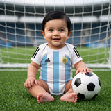 New Born & Baby clothing | Messi Football Fan Baby Romper with Customized Baby Name Printed | Soft Cotton