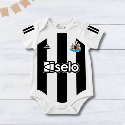 New Born & Baby clothing | Newcastle Football Fan Baby Romper with Customized Baby Name Printed | Soft Cotton