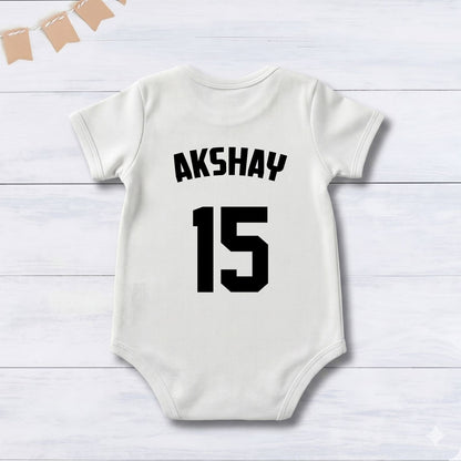 New Born & Baby clothing | Newcastle Football Fan Baby Romper with Customized Baby Name Printed | Soft Cotton
