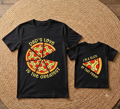 New Born & Baby Clothing | Dad's Love is the Greatest Dad & Daughter Twinning Black Sets | Soft T-shirt