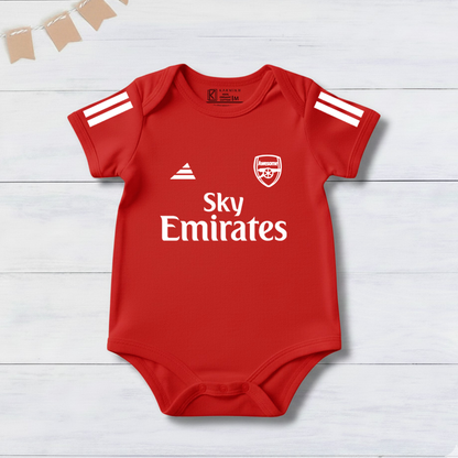 New Born & Baby clothing |White Football Jersey Inspired Inspired Photoshoot Outfit for Baby with Customized Baby Name Printed | Soft Cotton