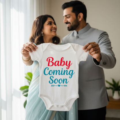Baby Coming Soon  _ White Onesie