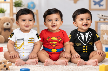 New Born & Baby Clothing | Tiny Trendsetter Trio Team 3-Piece Baby Bodysuit Combo | Soft Cotton