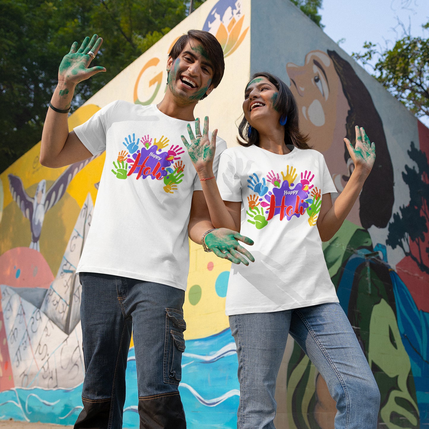 Couple Holi Tee