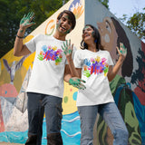 Matching My First Holi Couple T-shirt | Happy Holi | Cotton Set