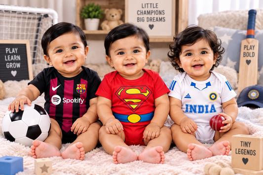 New Born & Baby Clothing | Champion From Day One  3-Piece Baby Bodysuit Combo | Soft Cotton