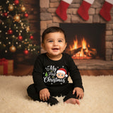 My First Christmas 07 _ Full Black Romper