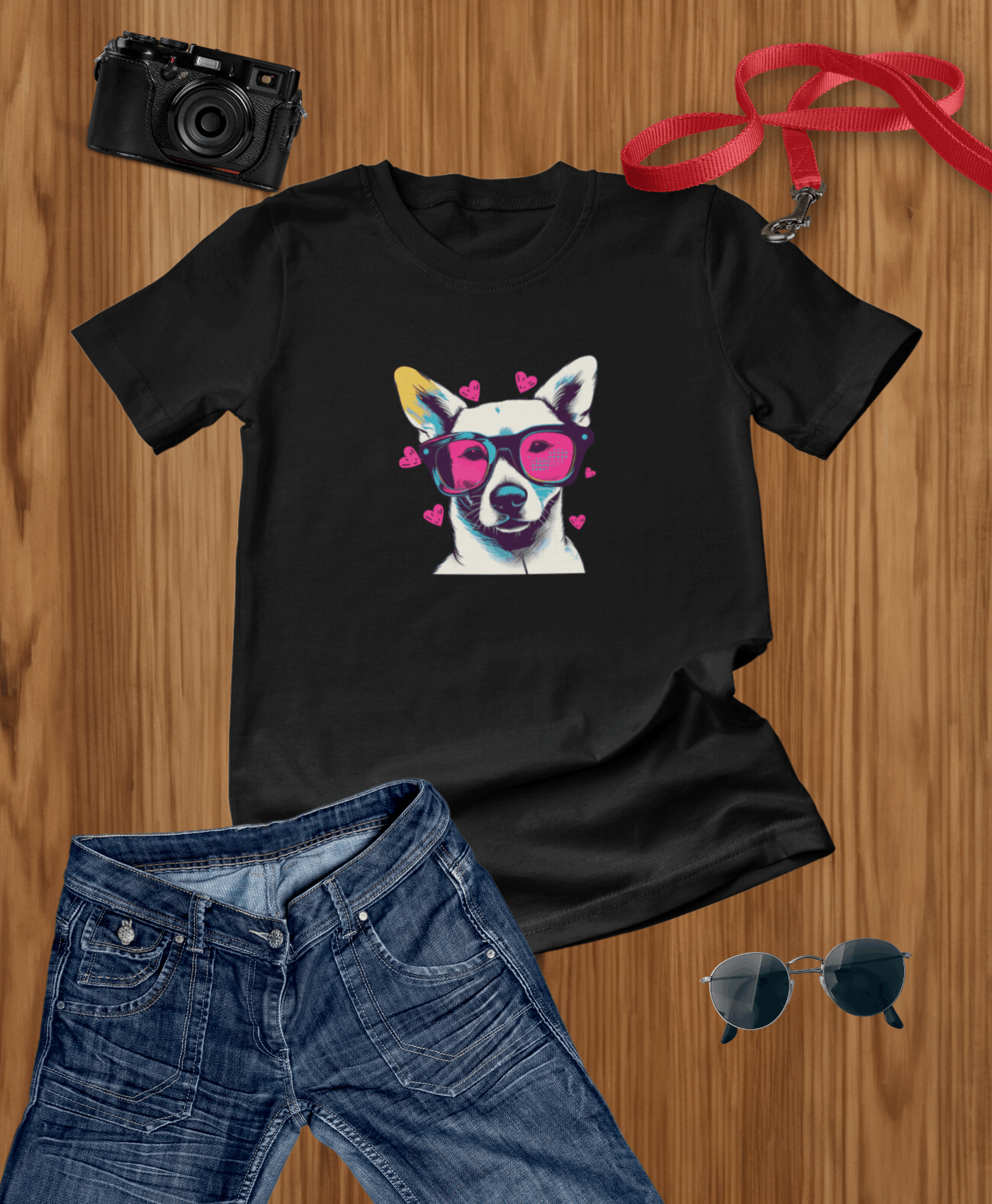Dog Lover Themed Black T-shirt