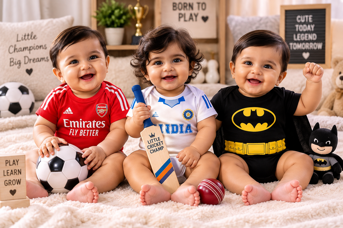 New Born & Baby Clothing | Future Champion Trio 3-Piece Baby Bodysuit Combo | Soft Cotton