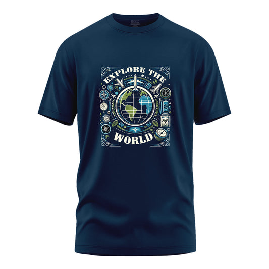 Explore Navy Regular Fit T-shirt
