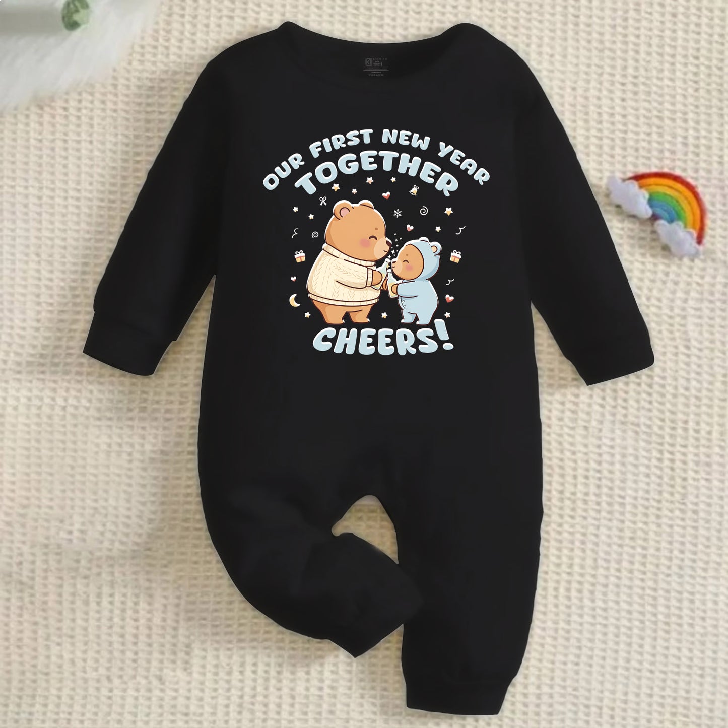 New Born & Baby Clothing | Baby First New Year Together Full Romper | Soft Cotton