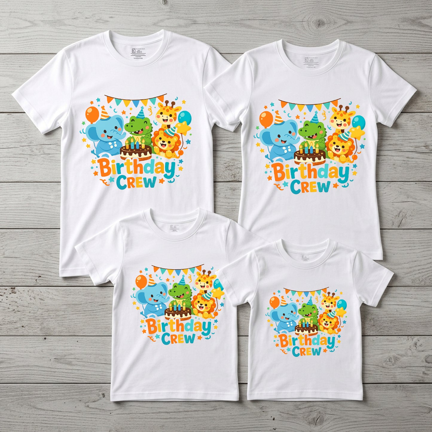 Birthday Crew  _  Total Family Twinning White T-shirt