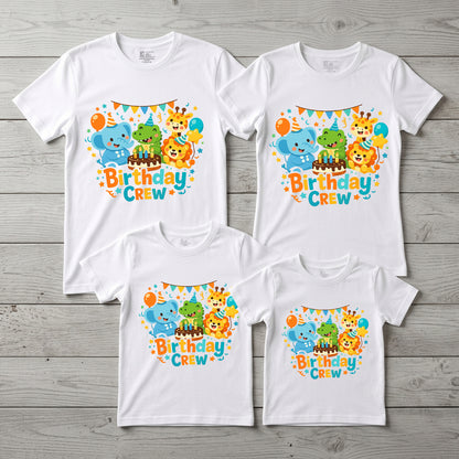 Birthday Crew  _  Total Family Twinning White T-shirt