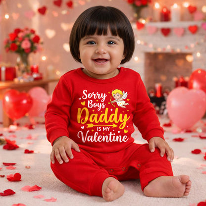 New Born & Baby Clothing | Baby’s First Valentine Outfit – Daddy Is My Valentine| Soft Cotton