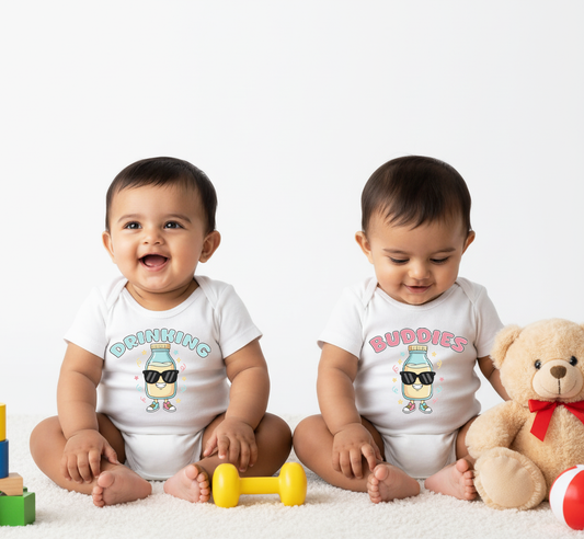 New Born & Baby Clothing | Drinking Buddies | Soft Cotton
