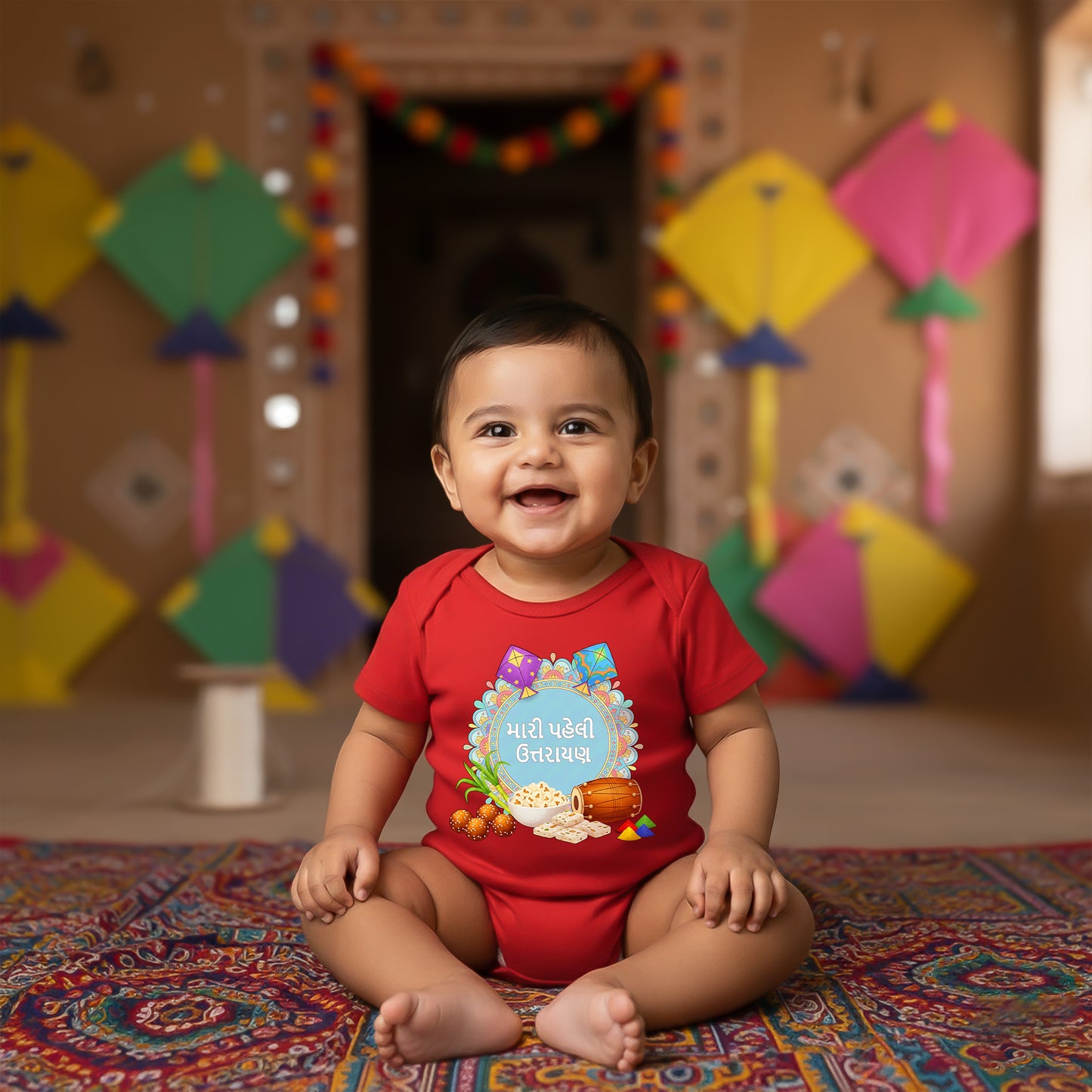 baby first uttarayan full romper 