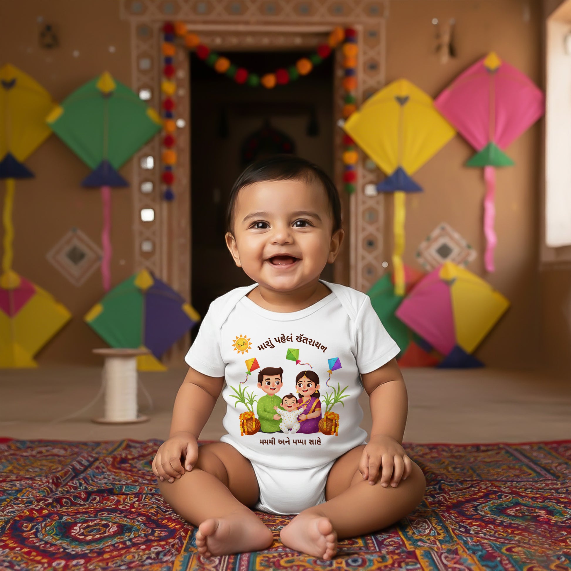 baby first uttarayan full romper 
