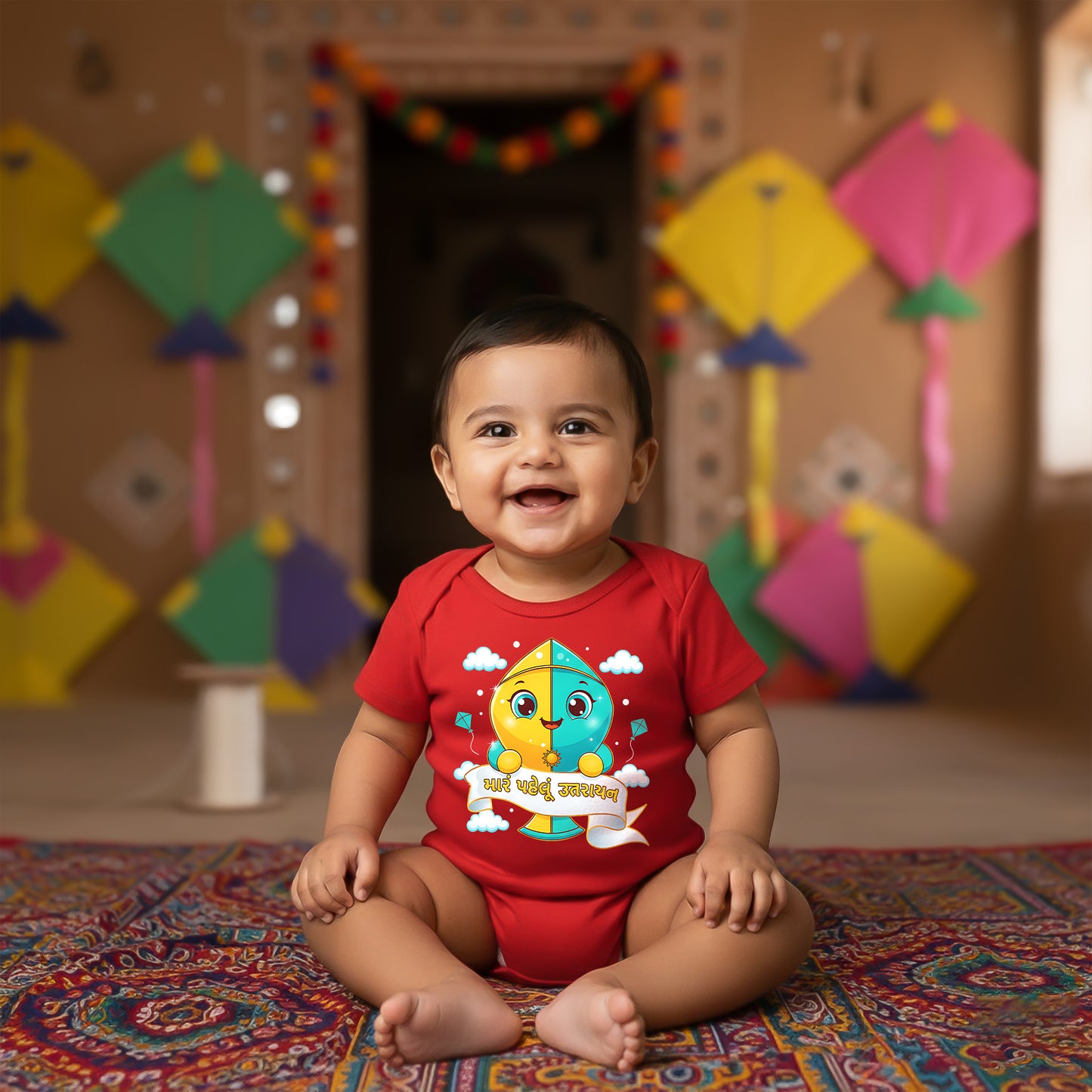 baby first uttarayan full romper 